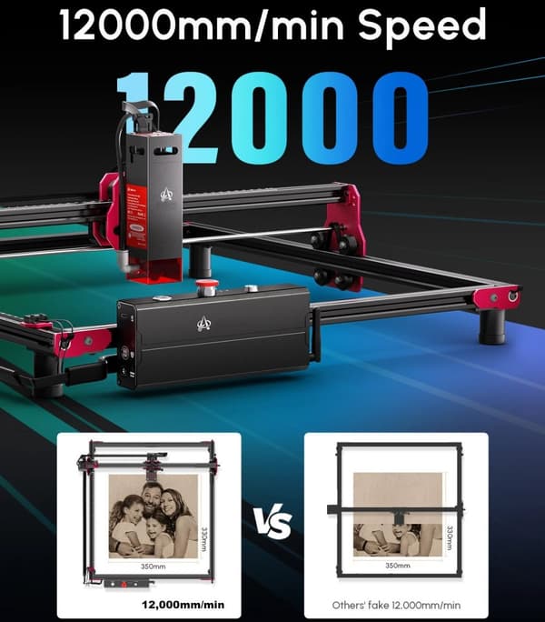 10W 12000mm/min stationär lasergraverings- och skärmaskin med 400*400mm arbetsyta, lätt att använda