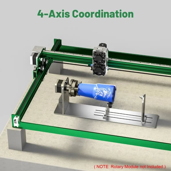 24W 4-axlig CNC lasergraverings- och skärmaskin, 750 x 460 mm arbetsyta, hög precision, hög stabilitet, stödjer trådlöst offlinearbete