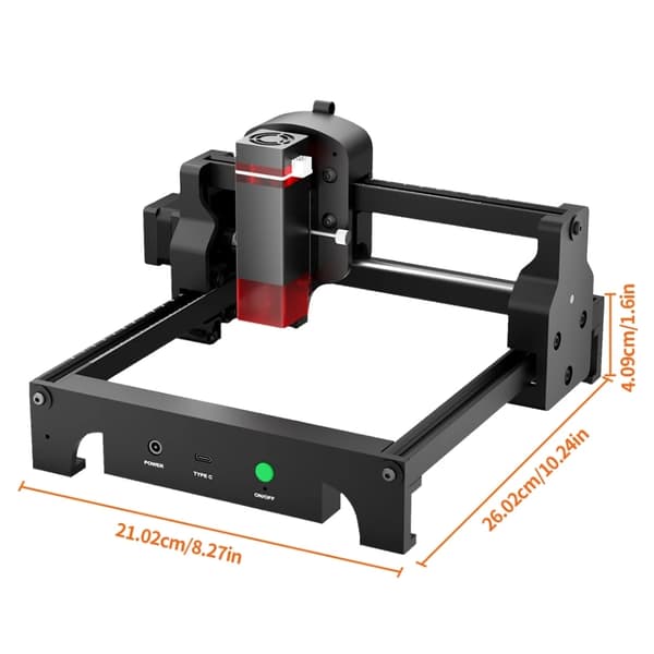 2,5W 10000mm/min mini bärbar lasergraveringsmaskin med 130*130mm arbetsyta, hög graveringsnoggrannhet