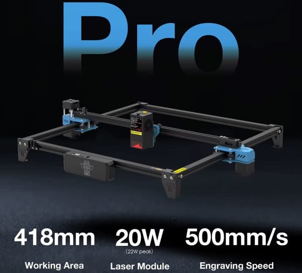 20W 500mm/s industriell lasergraveringsmaskin med 418*418mm arbetsyta, flera kontrollmetoder, lätt att montera