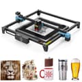Miniatyrbild 1 av 9: 20W 500mm/s industriell lasergraveringsmaskin med 418*418mm arbetsyta, flera kontrollmetoder, lätt att montera