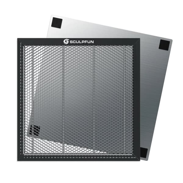 Laserleikkaus hunajakennopöytä, koko 400x400mm, korkealujuuksinen teräsrakenteinen,Kuten esitetään