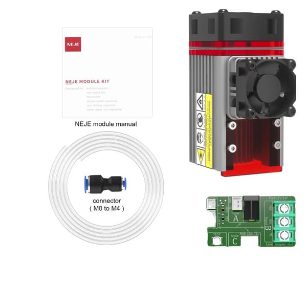 NEJE A40640 Lasermoduuli, Pulssi 12W+ Optinen Teho, Säädettävä Tarkkuusalue,A40640 lasersarjat
