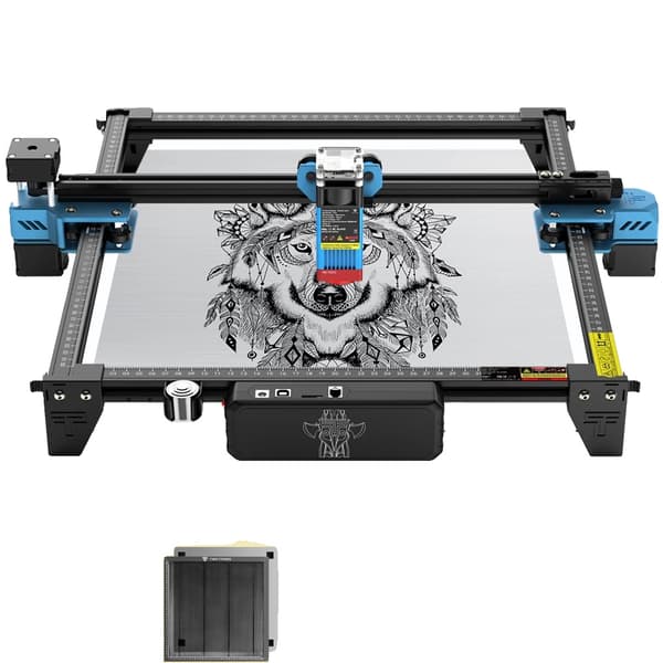 CNC Laser Gravemaskine, 300x300mm Graveringområde, Højhastighedsgravering, Kompatibel med Flere Software,80W TTS-10 PRO, Pakke 4, EU