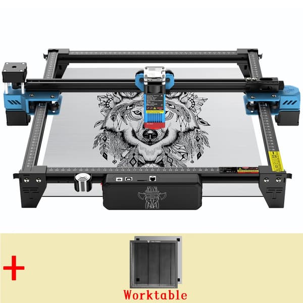 CNC Laser Gravemaskine, 300x300mm Graveringområde, Højhastighedsgravering, Kompatibel med Flere Software,Pakke 1, 40W TTS-55 PRO, EU