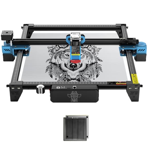 CNC Laser Gravemaskine, 300x300mm Graveringområde, Højhastighedsgravering, Kompatibel med Flere Software,Pakke 1, 40W TTS-55 PRO, EU