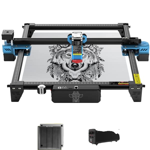 CNC-laserkone, 300x300mm kaiverrusalue, nopea kaiverrus, yhteensopiva useiden ohjelmistojen kanssa,80W TTS-10 PRO, Paketti 3, EU