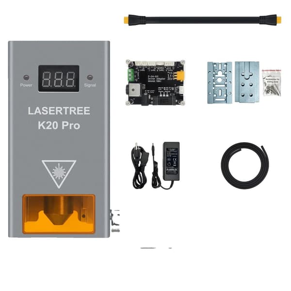 Laserimoduuli, 10W-40W optinen teho, ilmavalmisteinen sinivaloinen laserpää,LT-K20-Pro, EU-Pistoke
