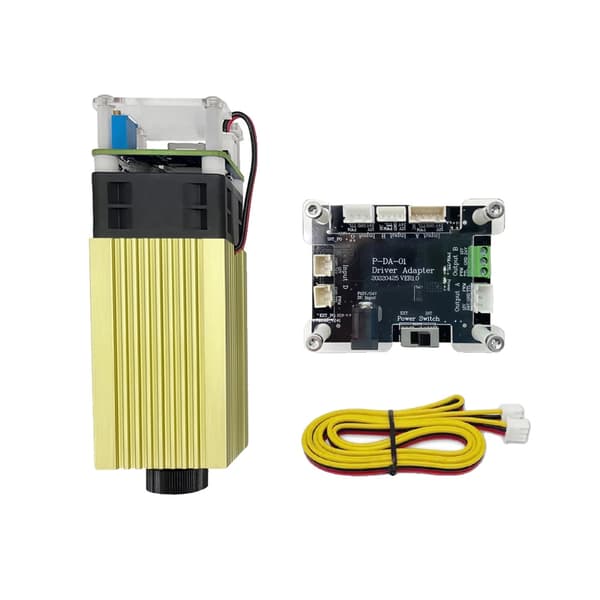 Laserhoved, 450nm 40W Effekt, Justerbar Fokus,LT-40W-A-GULD-KIT