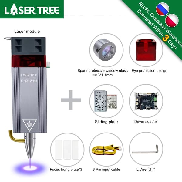Laserpää, puunleikkaus, sininen valo,10W-KIT-12V