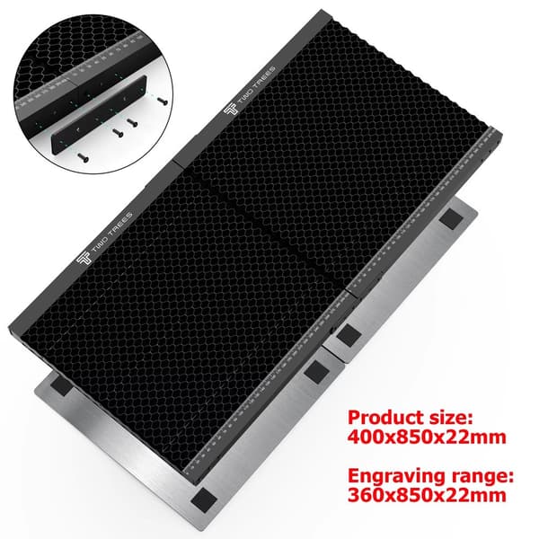 TVÅ TRÄD Uppgraderad Spliceable Honungskaka Arbetsbord, Användbar Honungskaka Yta 425mm x 360mm, 400x850x22mm Storlek,400x850x22mm