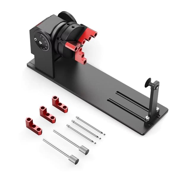 Rotary Gravering Modul, Højpræcisionsmotor, 180° Justerbar,sort