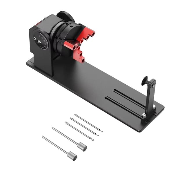 Rotary Gravering Modul, Højpræcisionsmotor, 180° Justerbar,sort