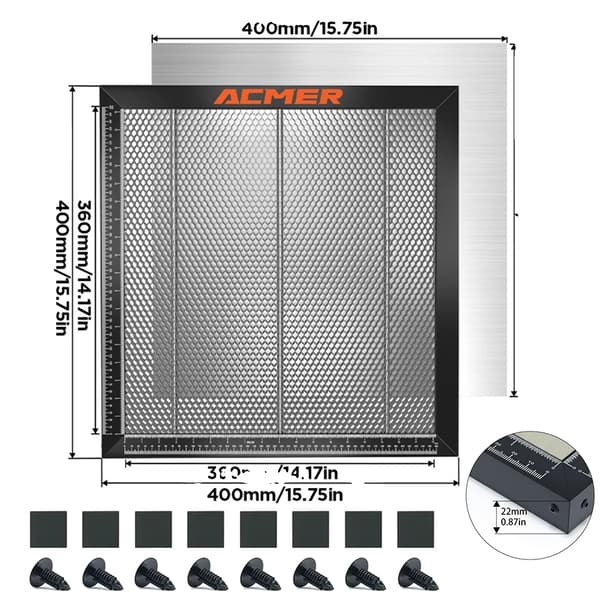 Laser Honungskombinationssäng, Precise Positionering, Förbättrad Luftflöde,400x400x22mm