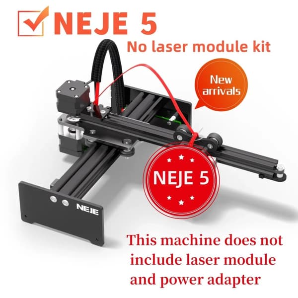 NEJE 5 Lasergravyrmaskin, 5.5W - 7.5W Effekt, Intelligent Kylsystem,NEJE 5 Maskinram (inkluderar inte laser modul)