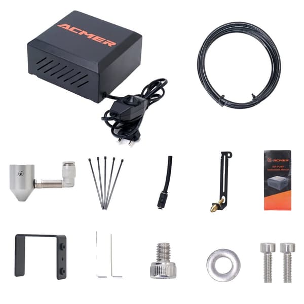 Luftassisteret pumpe, justerbart lufttryk, 30L/min luftstrøm, lavt støjniveau,C4 Air Assist Pumpe, EU Stik 220V