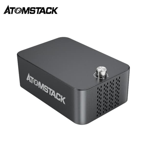 Luftassisteret pumpe, justerbar luftstrøm 10-30 L/min, stille drift 60dB, automatisk skift,sort