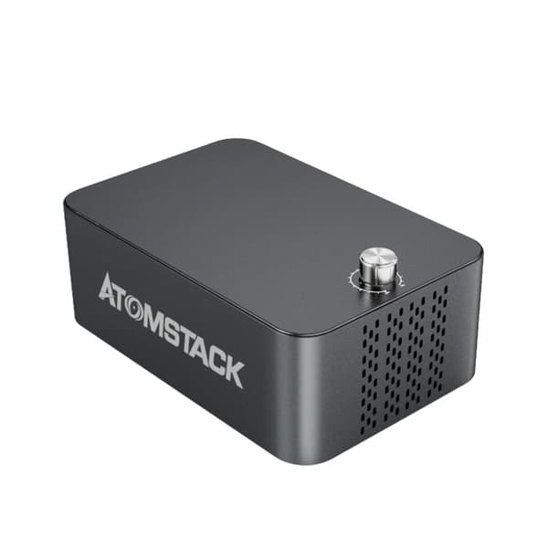 Luftassisteret pumpe, justerbar luftstrøm 10-30 L/min, stille drift 60dB, automatisk skift,sort