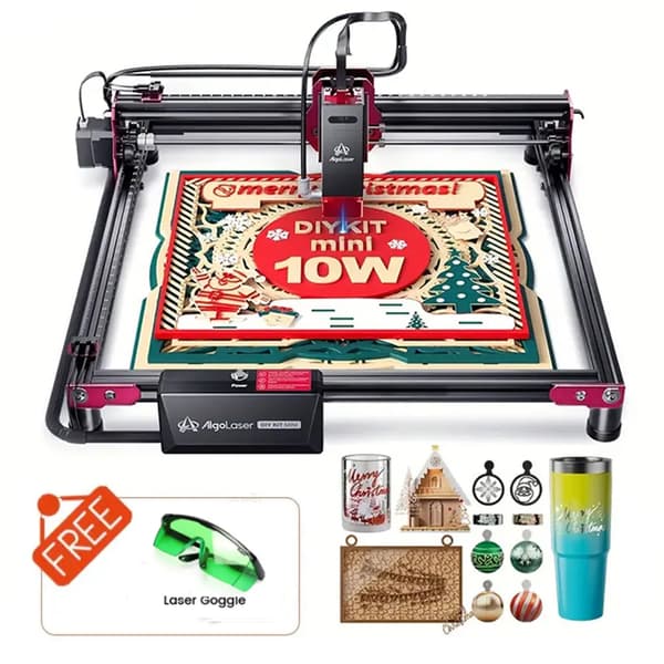 CNC Router, 10W laser effekt, 300 x 315 mm gravering område, WiFi-forbindelse,GØR DET SELV KIT MINI 10W