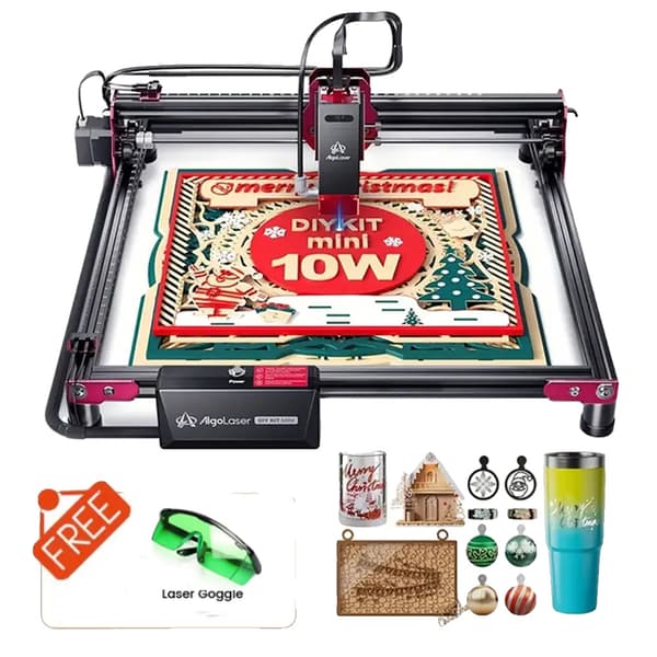 CNC Router, 10W laser effekt, 300 x 315 mm gravering område, WiFi-forbindelse,GØR DET SELV KIT MINI 10W