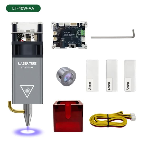 Lasermodul til gravering og skæring, 5W optisk effekt, høj hastighedspræstation,LT-40W-AA = LT-40W-AA