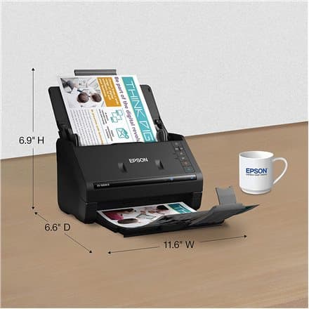 Scanner Portabil  EPSON ES-500WII, A4, Viteza de scanare duplex: 35ppm, Optiuni: , Conectivitate:USB|WiFi, Scanare ambele fete:Da, ADF:100coli(Timbru