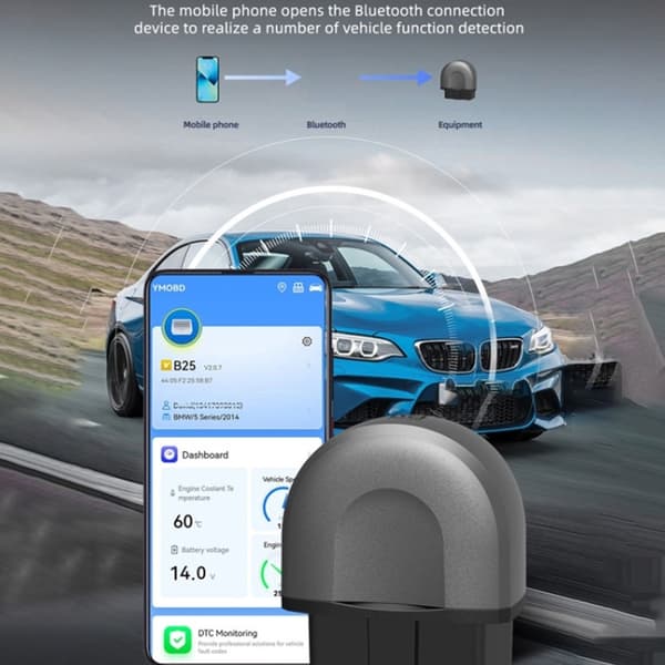 B25 ELM327 OBD bilfelsskanner Bluetooth fordonskodsökningsdiagnostikverktyg
