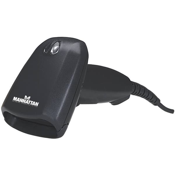 Manhattan 177672 USB-Kit Streckkodsskanner Kabelbunden 1D CCD Svart Hand-skanner USB