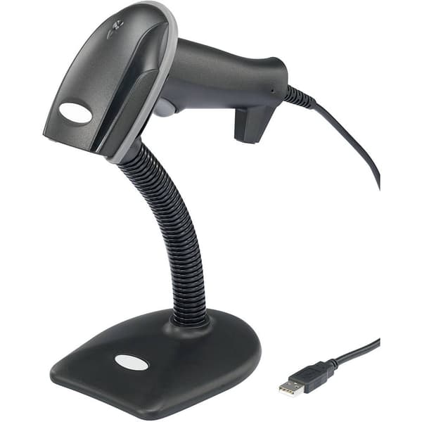 Renkforce LS6300E USB-Kit Streckkodsskanner Kabelbunden 1D Laser Svart Hand-skanner USB