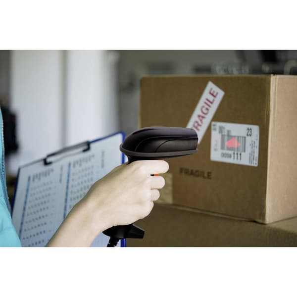 Renkforce 2D Streckkodsskanner Kabelbunden 1D, 2D Laser Svart Hand-skanner USB