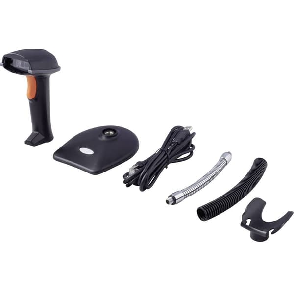 Renkforce 2D Streckkodsskanner Kabelbunden 1D, 2D Laser Svart Hand-skanner USB