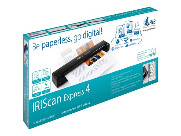 IRIS IRIScan Express 4 - Scanner med pappersfödning - Contact Image Sensor (CIS) - A4/Letter - 1200 dpi - USB