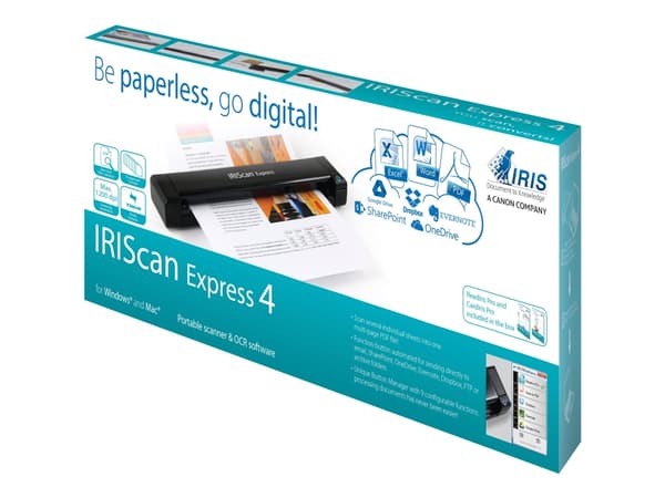 IRIS IRIScan Express 4 - Scanner med pappersfödning - Contact Image Sensor (CIS) - A4/Letter - 1200 dpi - USB