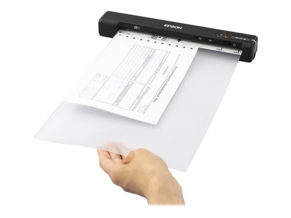 Epson WorkForce ES-60W - Arkmatad skanner - Kontaktbildsensor (CIS) - A4 - 600 dpi x 600 dpi - upp till 300 scanningar per dag - USB 2.0, Wi-Fi(n)