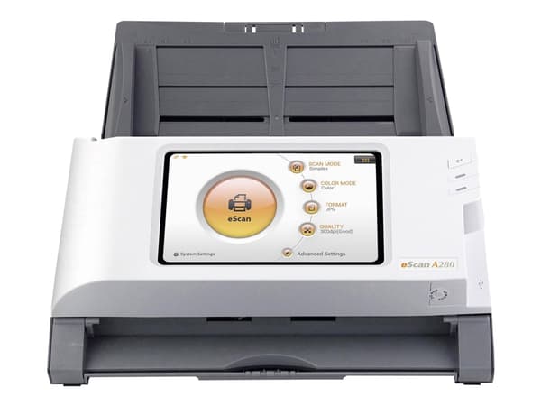 Plustek eScan A280 - Essential - dokumentskanner - CCD - Dupleks - Legal - 600 dpi x 600 dpi - inntil 20 spm (mono) / inntil 20 spm (farge) - ADF (50