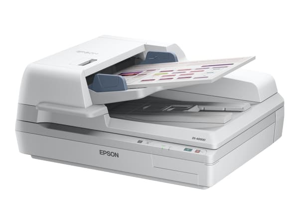 Epson WorkForce DS-60000 - Dokumentskanner - Dupleks - A3 - 600 dpi x 600 dpi - inntil 40 spm (mono) / inntil 40 spm (farge) - ADF (200 ark) - USB 2. Grå