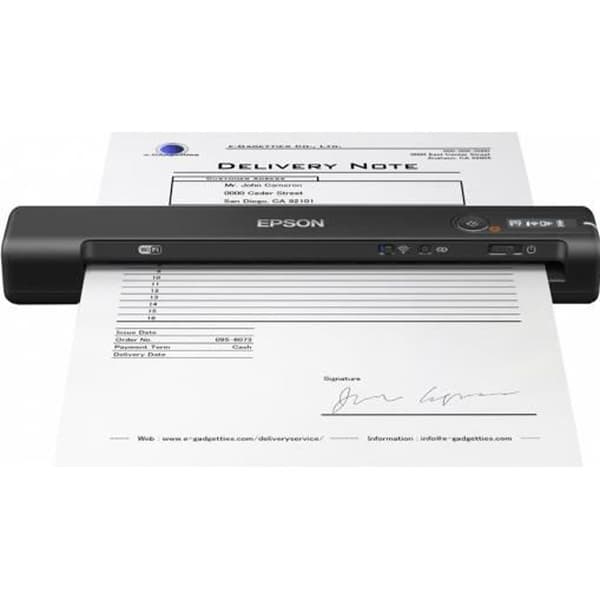 EPSON Epson WorkForce ES-60W arkmatningsskanner - optisk upplösning 600 dpi - 16 bitars färg - USB Svart