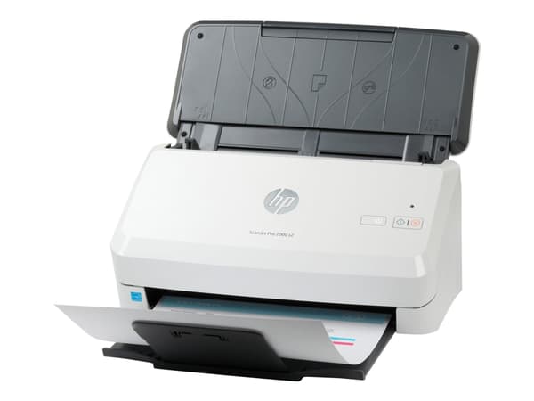 HP Scanjet Pro 2000 s2 Sheet-feed - Dokumentskanner - Dupleks - 216 x 3100 mm - 600 dpi x 600 dpi - inntil 35 spm (mono) - ADF (50 ark) - inntil 3500 Sort, Hvit
