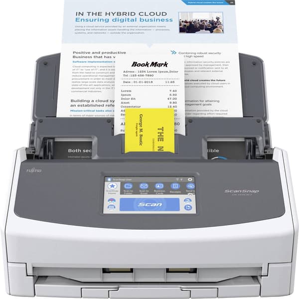 Fujitsu ScanSnap iX1600 Duplex dokumentskanner A4 600 x 600 40 Sidor/min USB, WiFi 802.11 b/g/n Vit