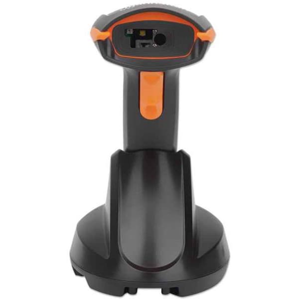 Manhattan Wireless 2D 2D Trådlös streckkodsskanner Trådlös 1D, 2D CCD Svart, Orange Handskanner inkl. stativ USB-A
