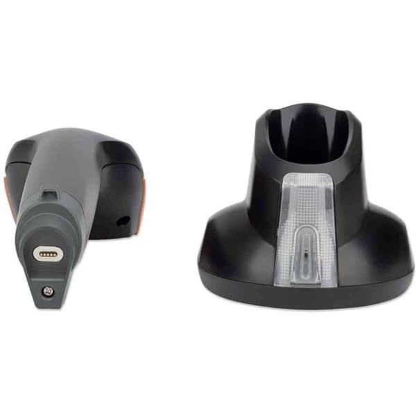 Manhattan Wireless 2D 2D Trådlös streckkodsskanner Trådlös 1D, 2D CCD Svart, Orange Handskanner inkl. stativ USB-A