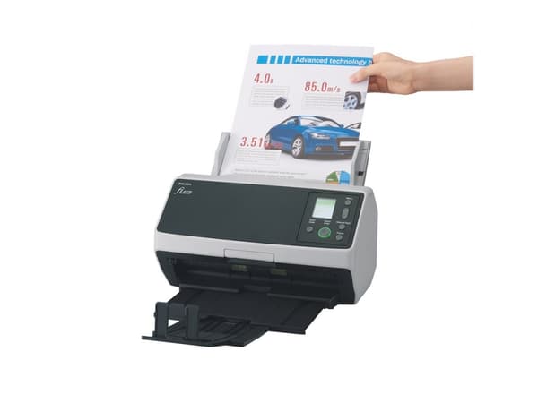 Ricoh fi-8170, 216 x 355,6 mm, 600 x 600 DPI, 70 ppm, Mustavalkoinen, Yksivärinen, ADF + Manuaalinen syöttöskanneri, Musta, Harmaa