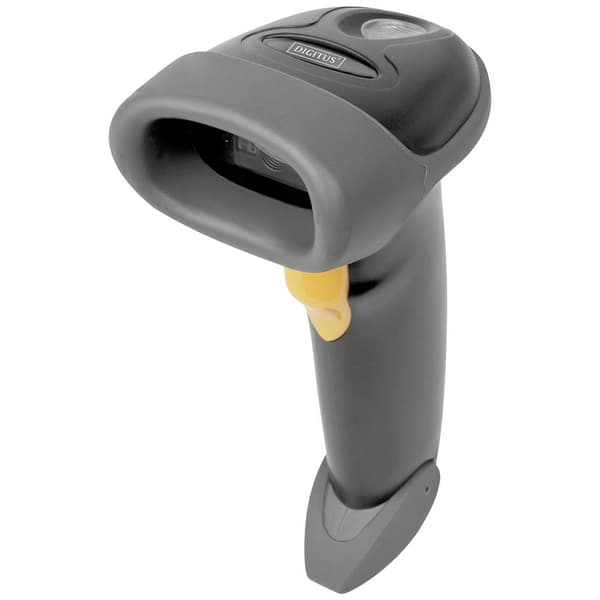 Digitus 2D Streckkodsskanner 1D, 2D LED Svart Handskanner inkl. stativ USB-A, USB-C® USB 2.0