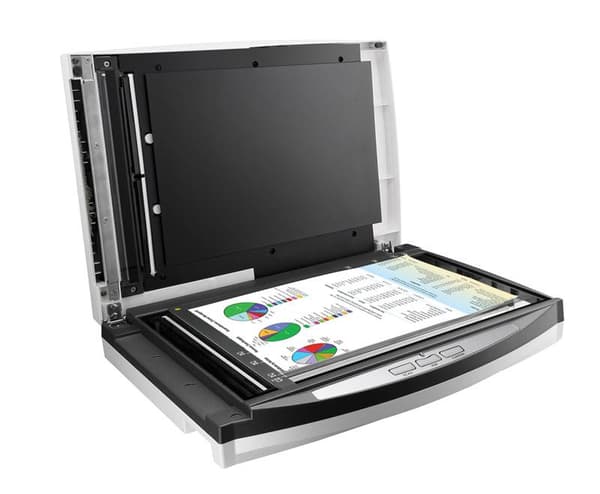 Plustek SmartOffice PL4080 ADF ADF + manuell matningsskanner 600 x 600DPI A4 Svart - Grå (0283)