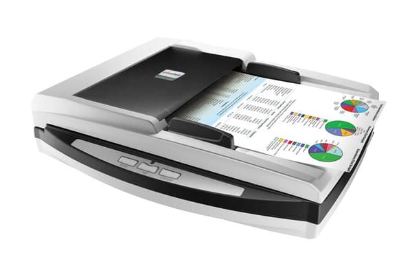 Plustek SmartOffice PL4080 ADF ADF + manuell matningsskanner 600 x 600DPI A4 Svart - Grå (0283)