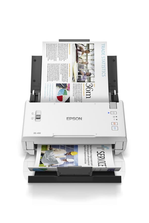 Epson WorkForce DS-410 - Dokumentskanner - duplex - A4 - 600 dpi x 600 dpi - upp till 26 sidor/min. (monokrom) / upp till 26 sidor/min. (färg) - autom