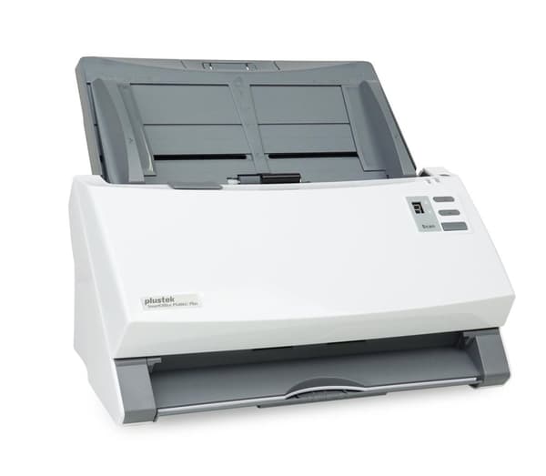 Plustek SmartOffice PS406U Plus ADF-skanner 600 x 600 DPI A4 Grå, Vit