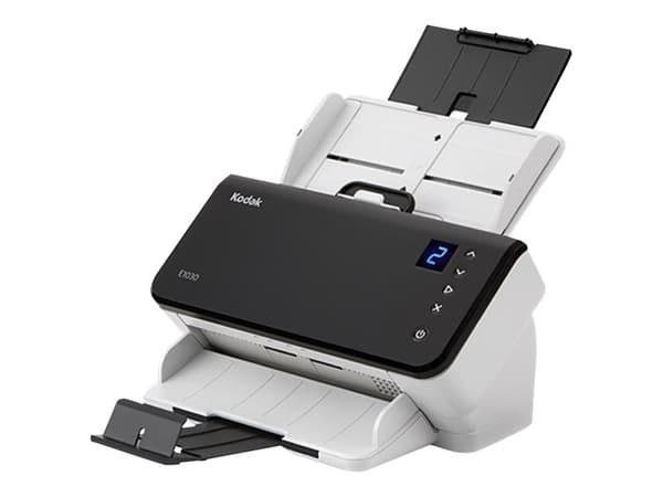 Kodak E1030 - Dokumentskanner - CMOS / CIS - Legal - 600 dpi x 600 dpi - inntil 30 spm (mono) / inntil 30 spm (farge) - ADF (80 ark) - inntil 4000 sk Sort, Hvit