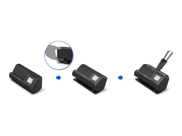 Epson ES-C380W - Arkmatad skanner - Duplex - A4/Legal - 600 dpi x 600 dpi - ADM (20 sidor) - upp till 3500 scanningar per dag - USB 2.0, Wi-Fi(n)