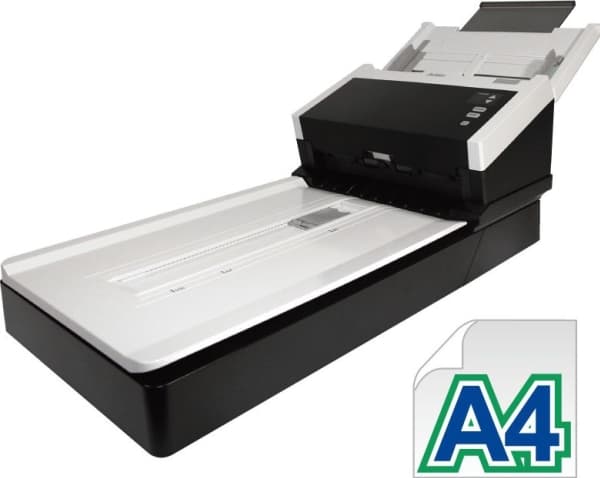 Avision DL-1409B, 242 x 356 mm, 48 bit, 24 bit, 8 bit, 80 ppm, 80 ppm Sort, Hvit